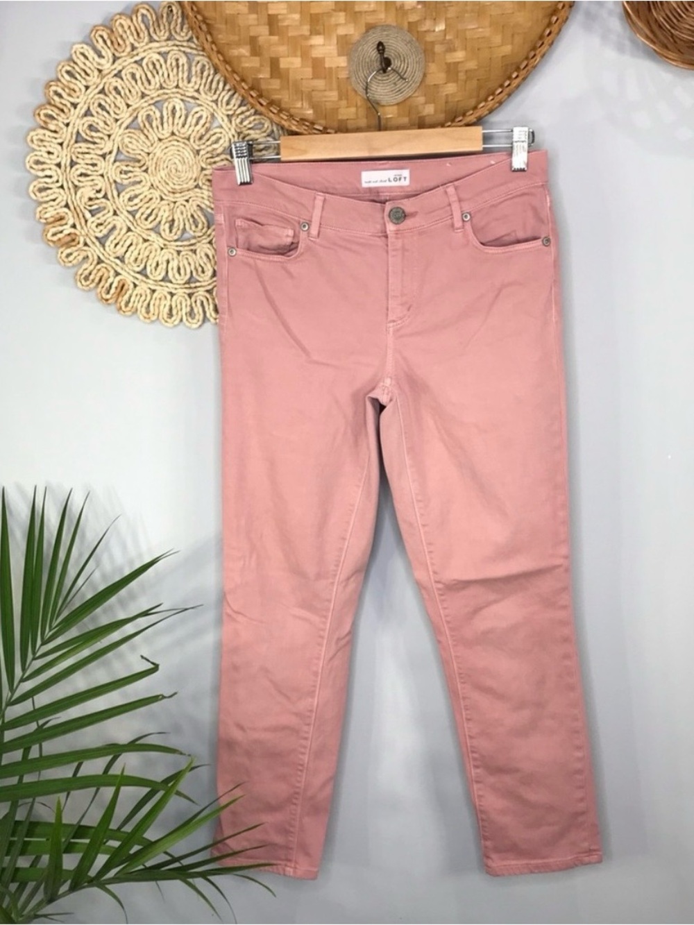 NWT  LOFT  Dusty Pink Petite Skinny Cropped Jeans - 2P